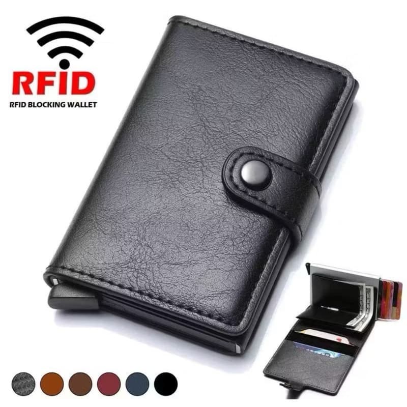 Carteira de Cartão POP-UP Automática, Ultrafina e Antifurto RFID 7346