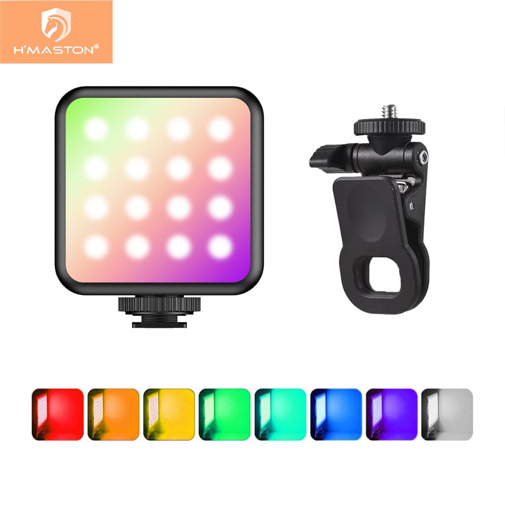 H'Maston ZB03 Rgb Luz Iluminação Para Gravar De Vídeo De Lâmpada Portátil De Fotografia