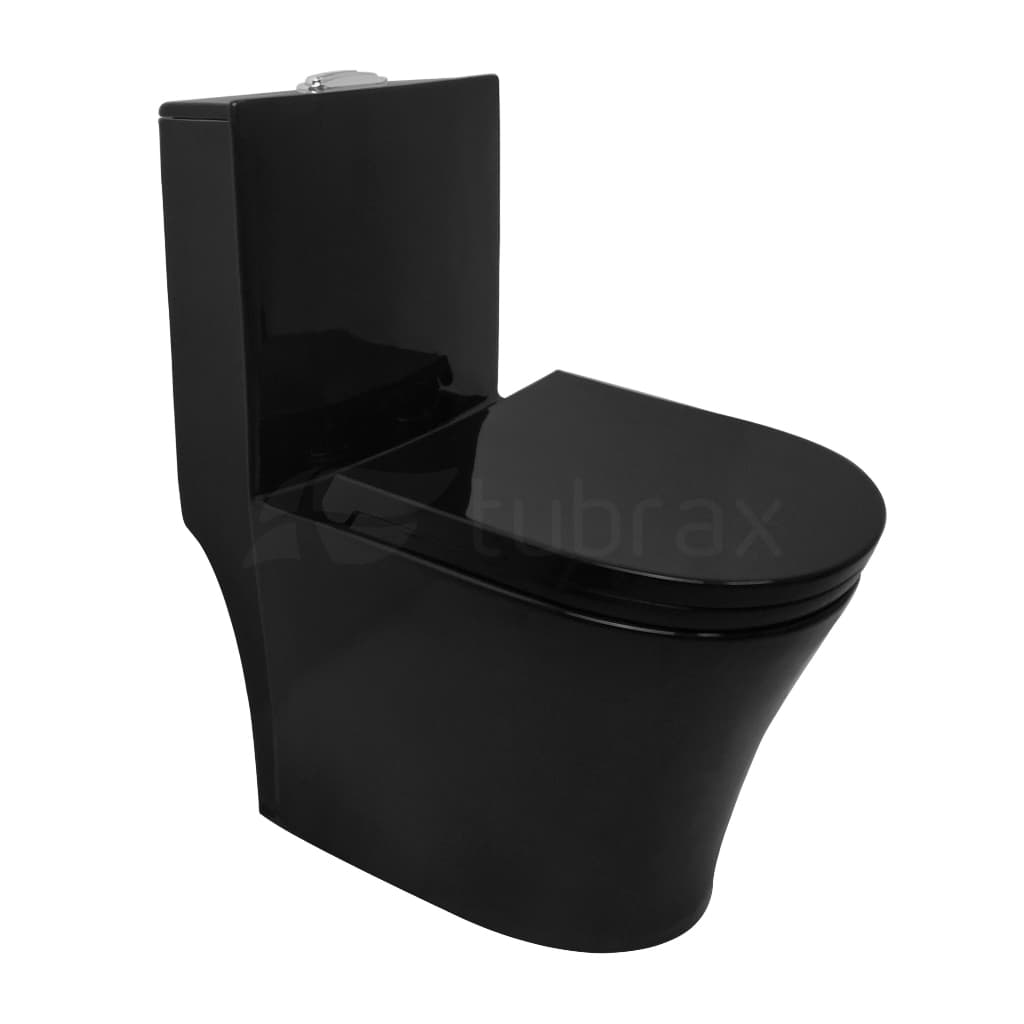 Vaso Sanitário Monobloco Preto Cerâmica Modelo Umbra VAB0006
