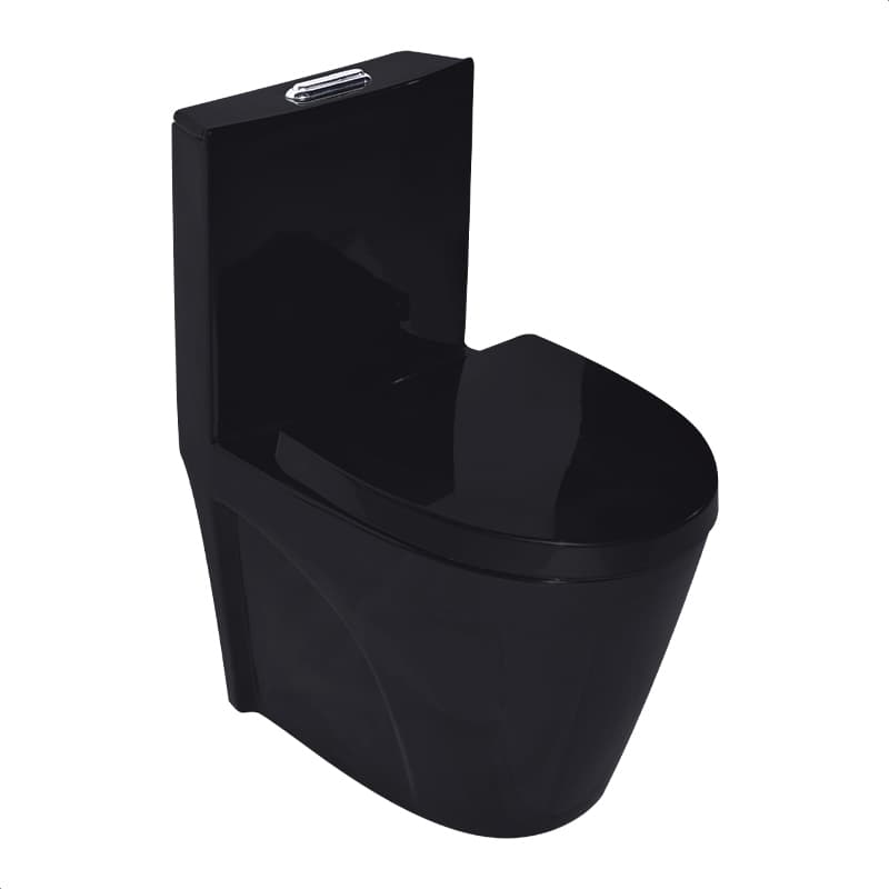 Vaso Sanitário Monobloco Preto Produzido em Cerâmica Modelo Unio - Tubrax - VAB0018