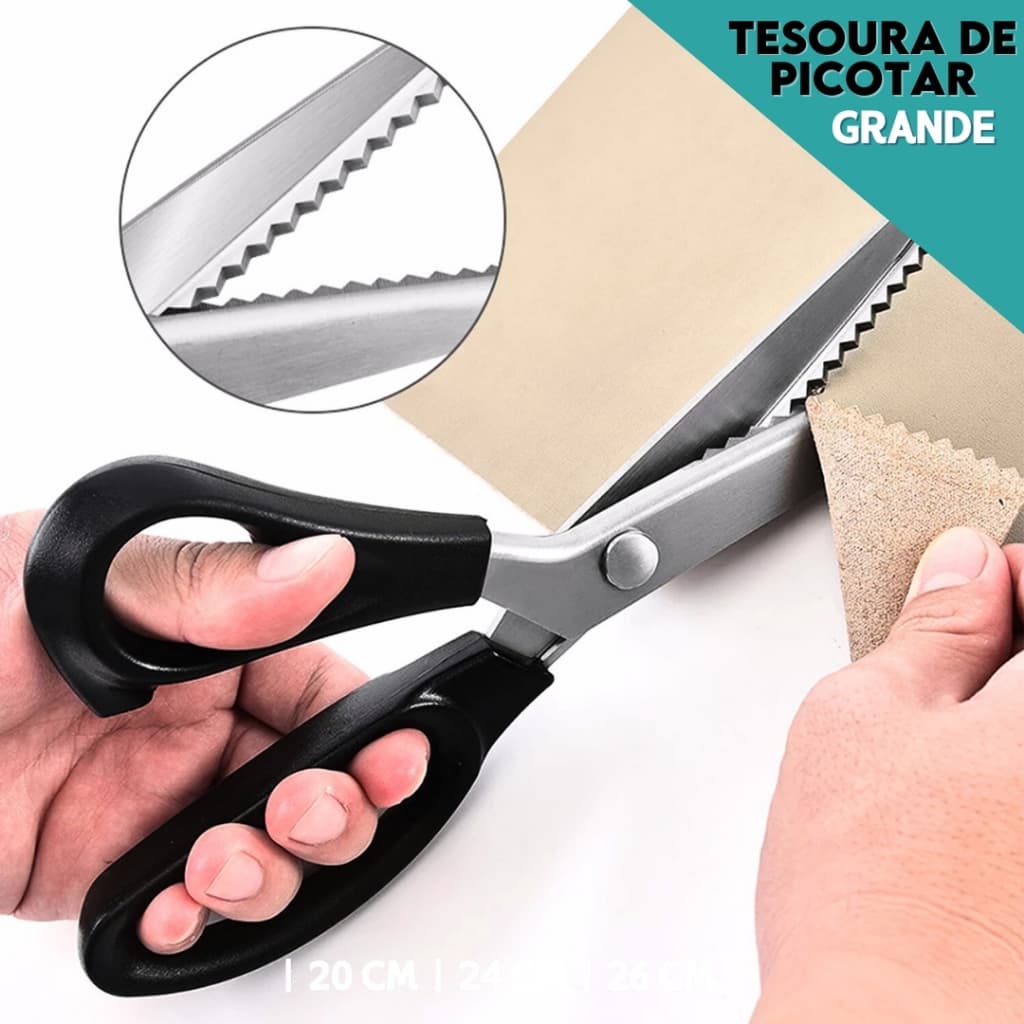 Tesoura  Profissional de Picotar Tecidos - CH