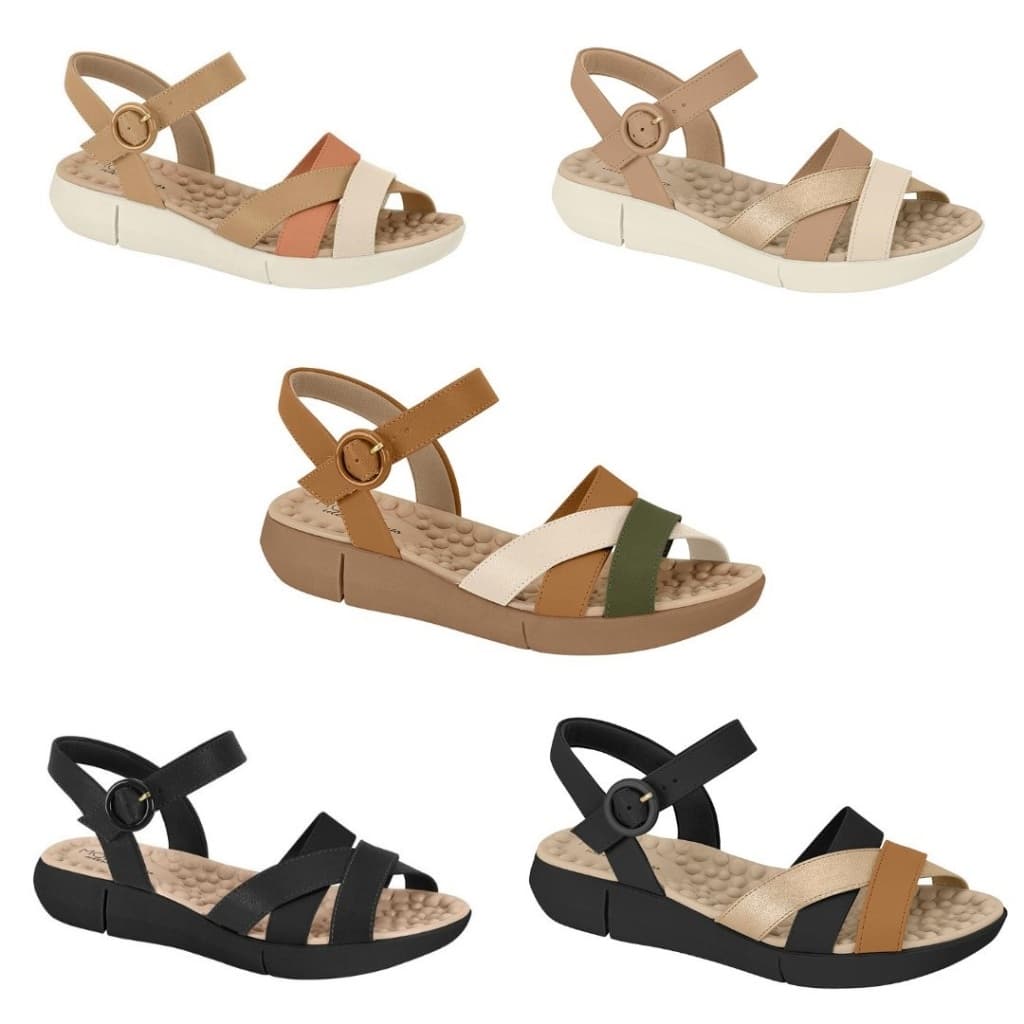 Sandália Feminina Modare Ultraconforto Massageadora Ortopédica Conforto Esporão