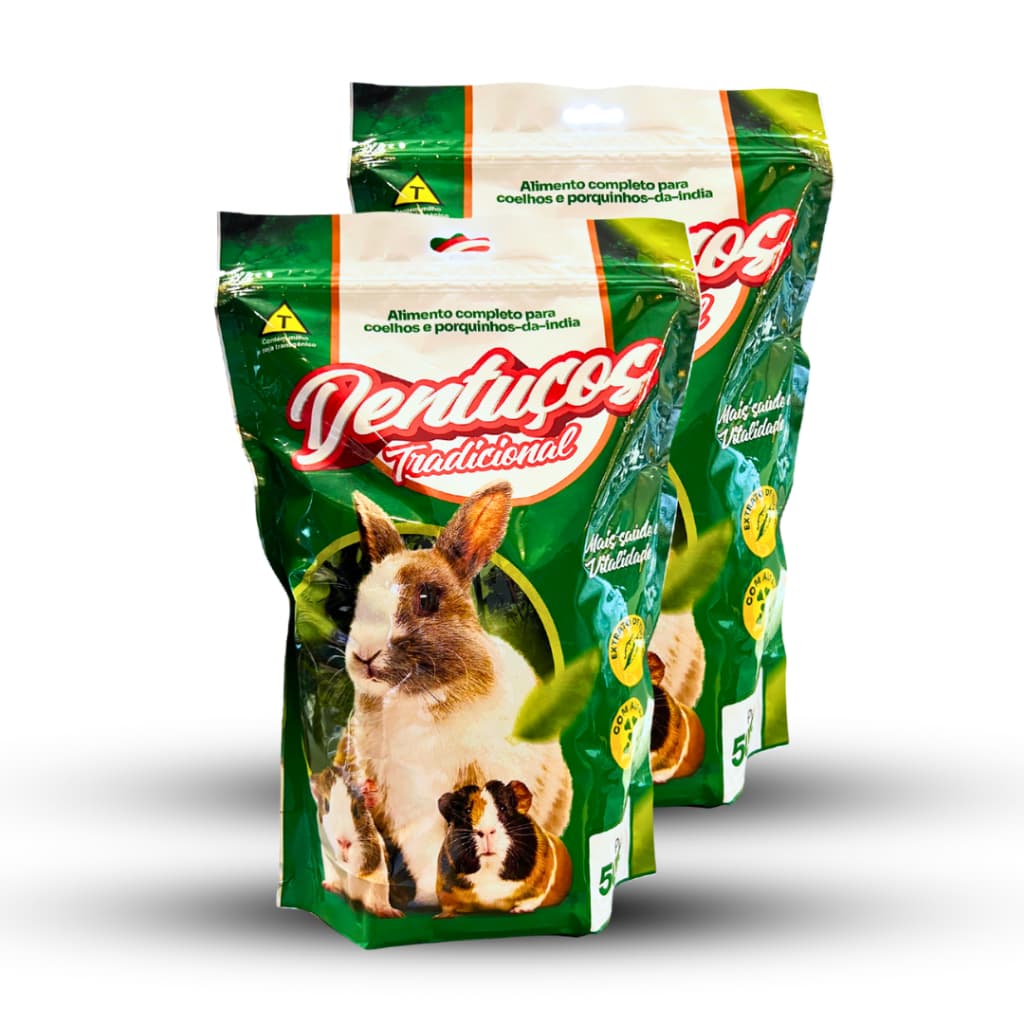 Ração Para Coelhos 500g Roedores Mini Coelhos Natural Dentuços