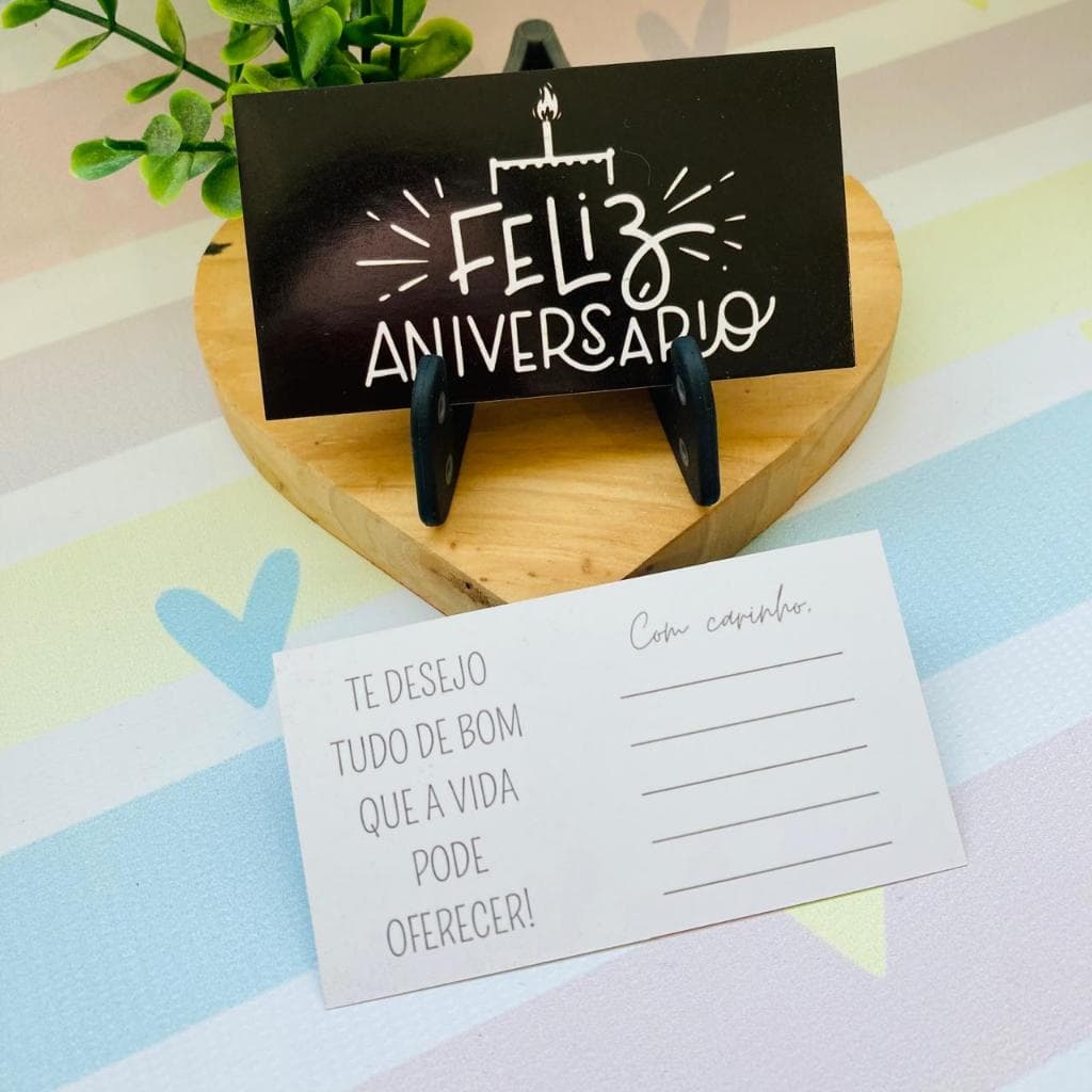 Cartão Feliz Aniversário - Pronta entrega -  25/50/100 unidades