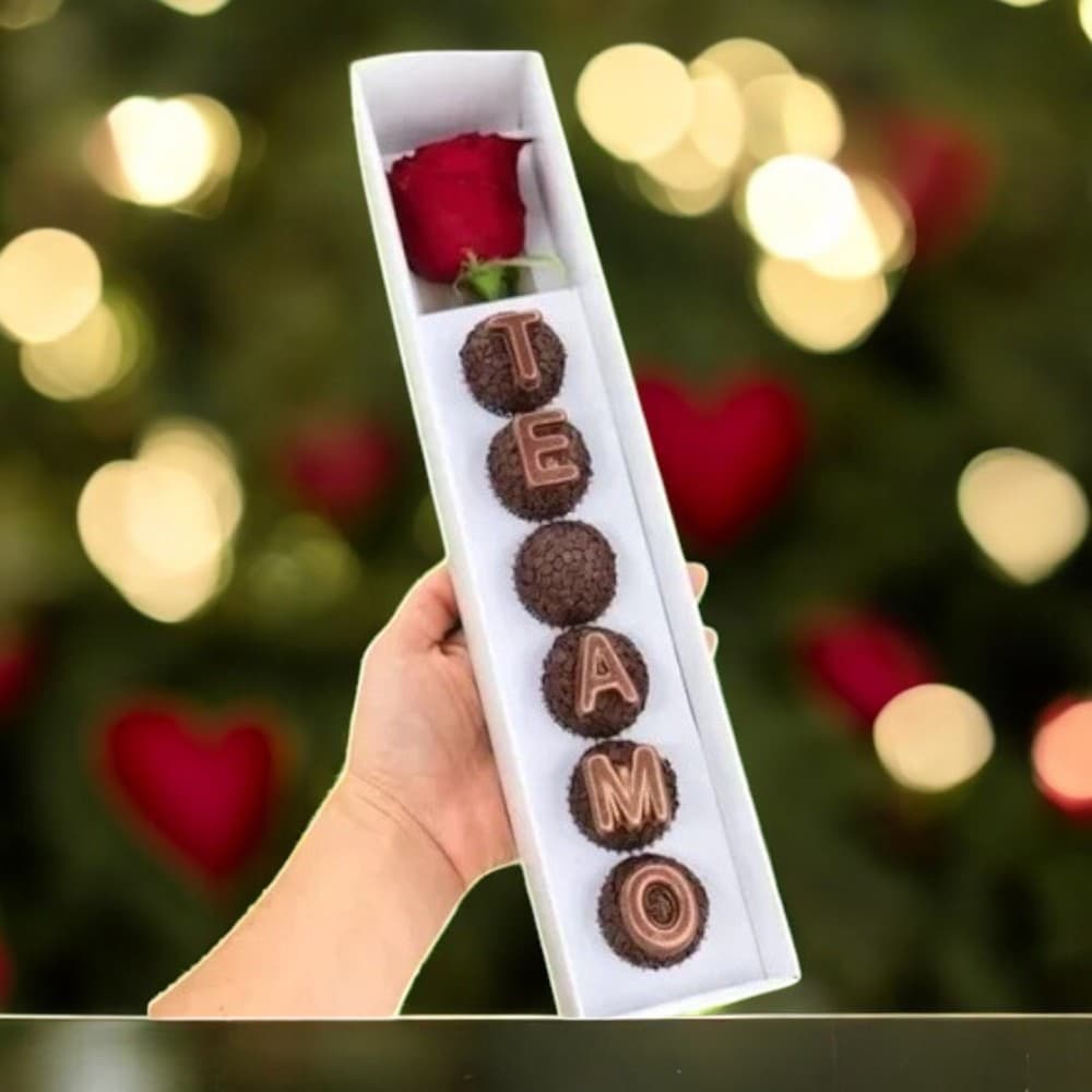 10 caixas Embalagem flor/Rosa e 6 doces/ Presente - dias dos namorados dias das mães professora