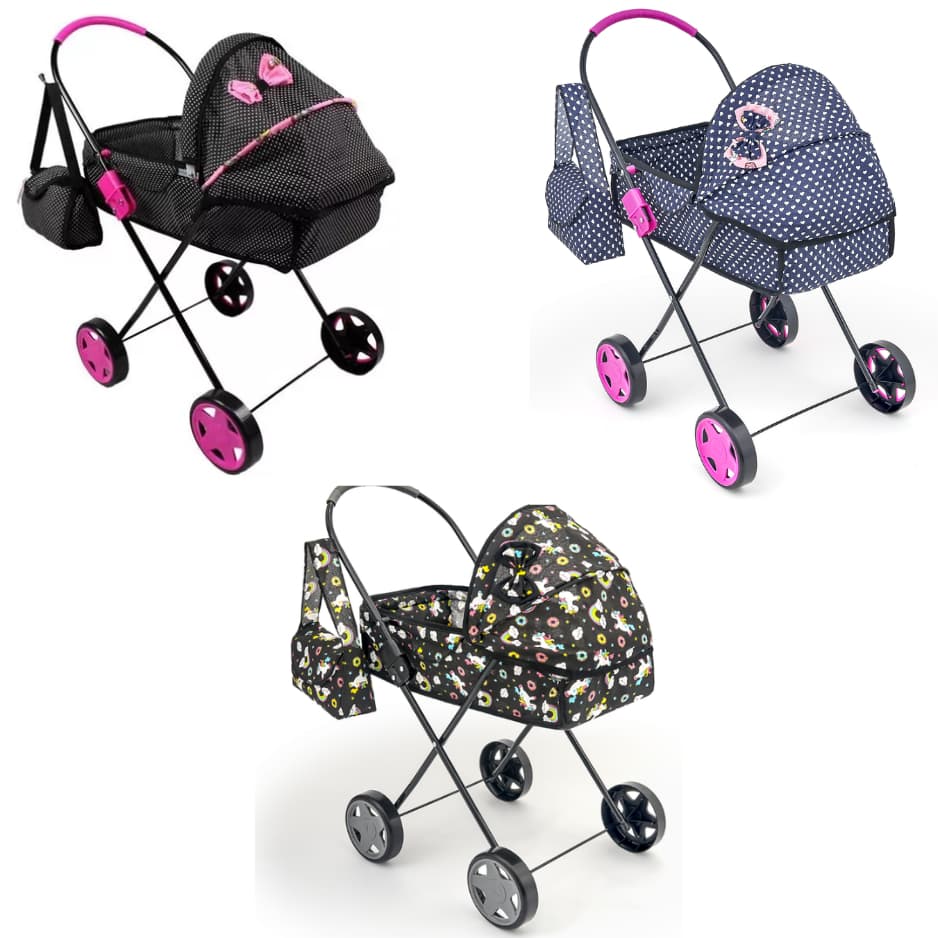 Carrinho De Boneca Bebê Reborn Xikitinha C/ Bolsa e Mamadeira - Brinquedos Para Menina