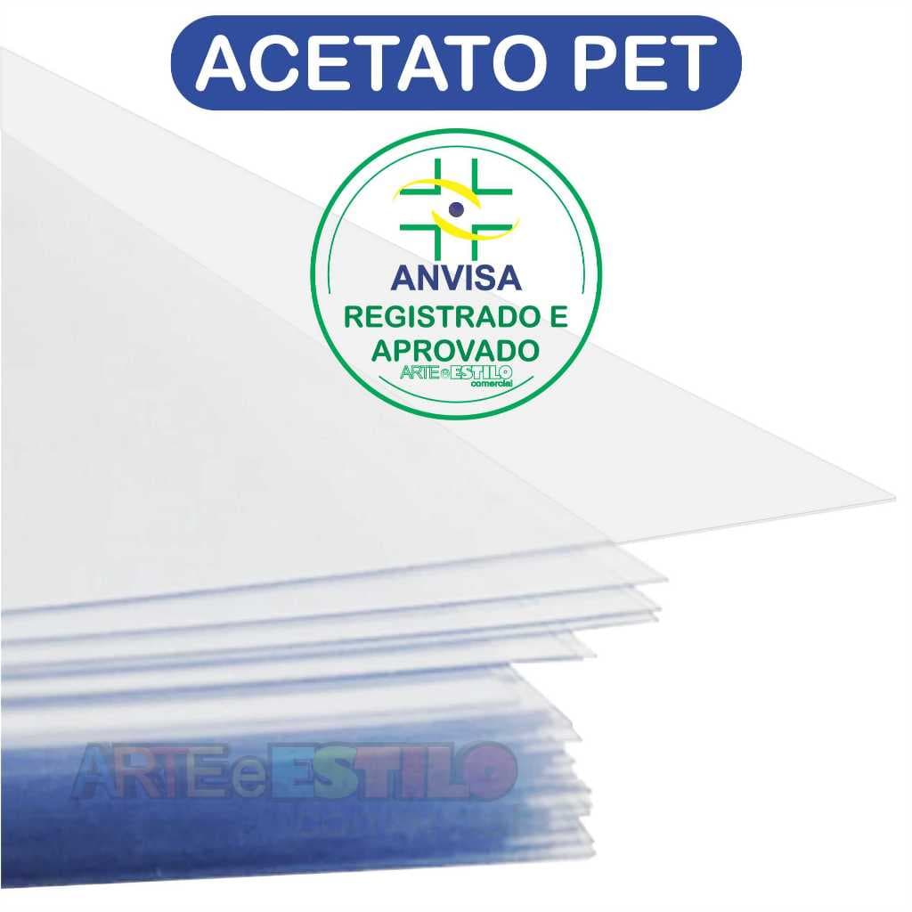 50 Folhas de Pet acetato Transparente A3 - 30x42 Cm espessura 0,20 mm ou 20 micras plástico Petg