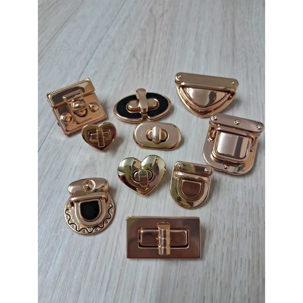 Fecho TicTac de Metal para para bolsas,carteiras,bolsas de croche,bolsas de couro,banho dourado