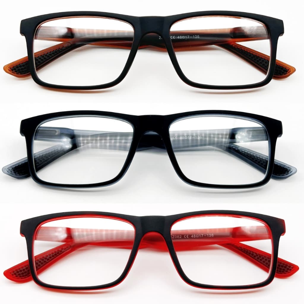 Kit 3 Óculos Leitura Grau Perto Emborrachado Lentes Descanso Leitura Presbiopia Feminino Masculino