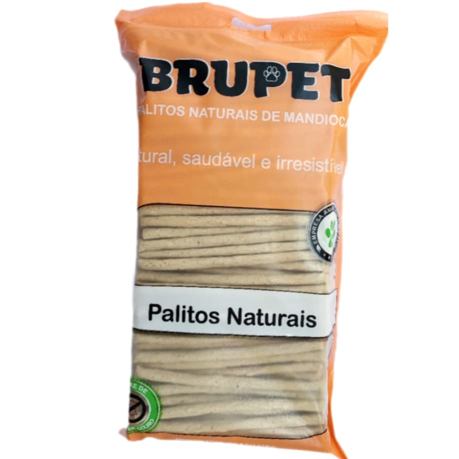 Palito snack Brupet 1kg para cães diversos tipos (natural rígido ou flexível) petisco para cachorro