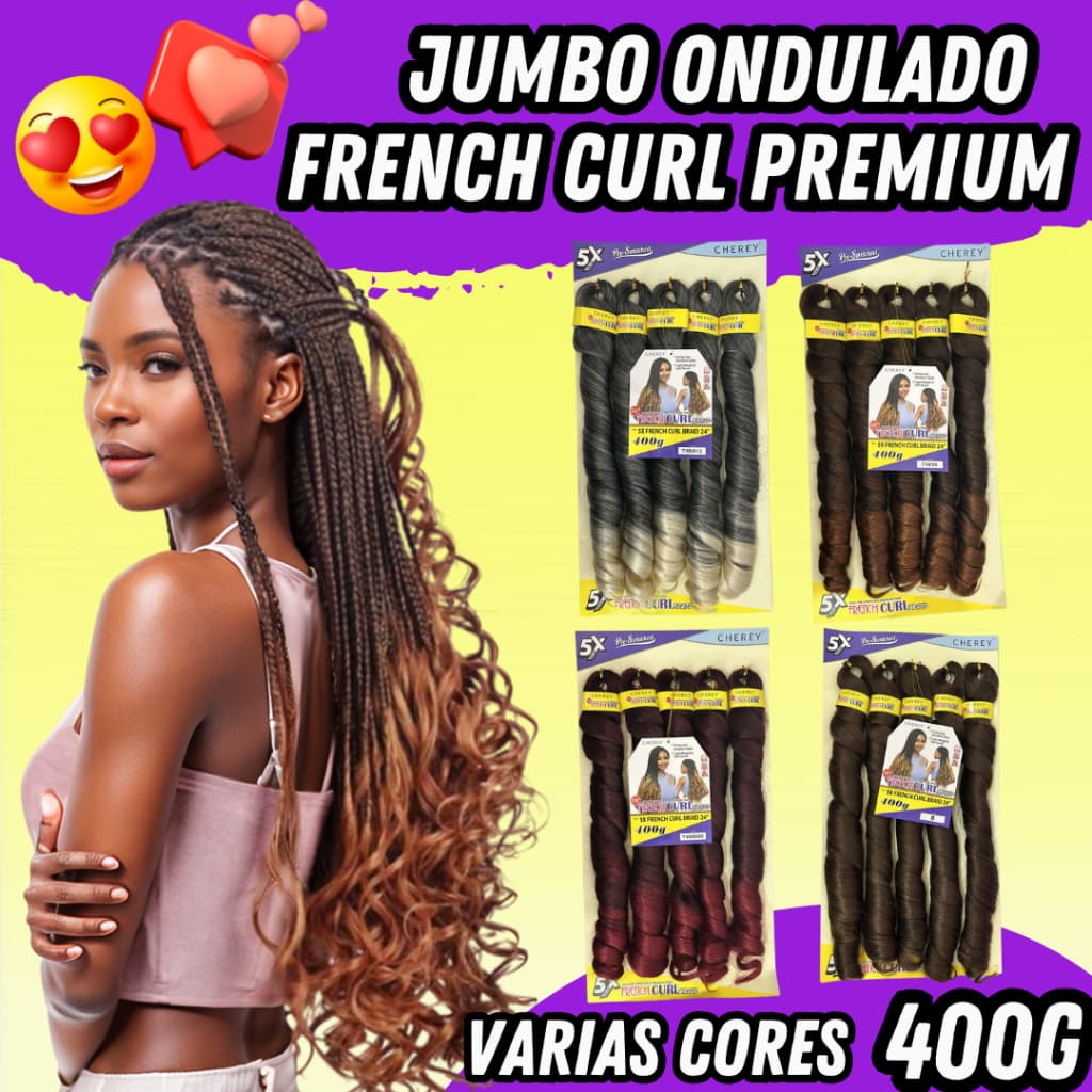 CABELO JUMBO CACHEADO FRENCH CURLY 400G