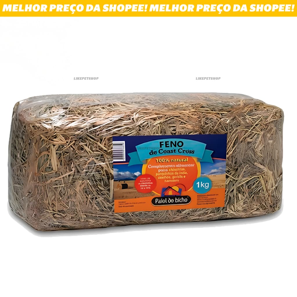 Feno Coast Cross Verdinho Fresquinho Cheirosinho Coelho Porquinho da índia Hamster Chinchila 1 Kg
