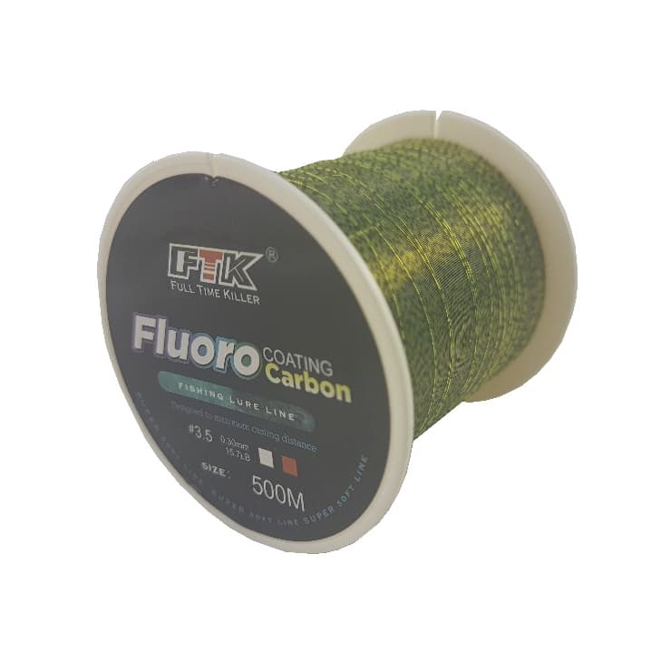 Linha de Pesca 500M Nylon com Revestimento de Fluorocarbono Alta Resistência
