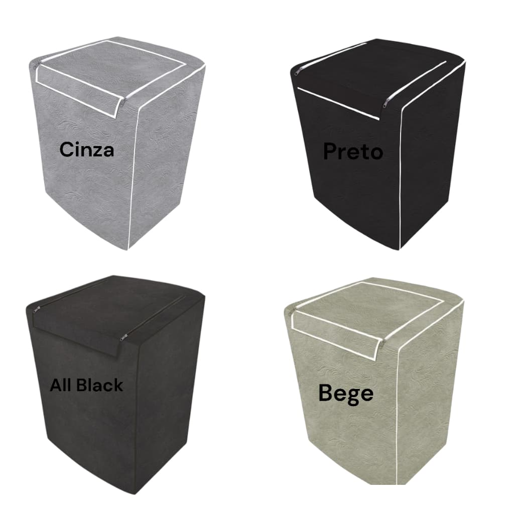 Capa Maquina de Lavar com Zíper Prática Proteção Todas as Marcas Variadas Consul Electrolux Brastemp