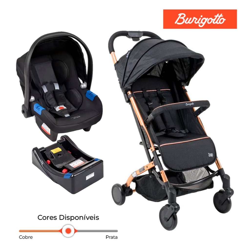 Carrinho de Bebê Burigotto Zap Passeio Até 15kgs Dobrável