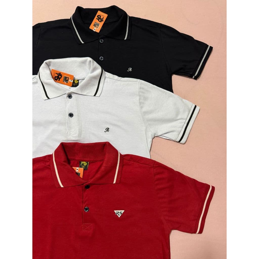 KIT de 3 Polo Algodão Basica Camiseta Masculina Para Homem 100% Algodão Premium Lisa