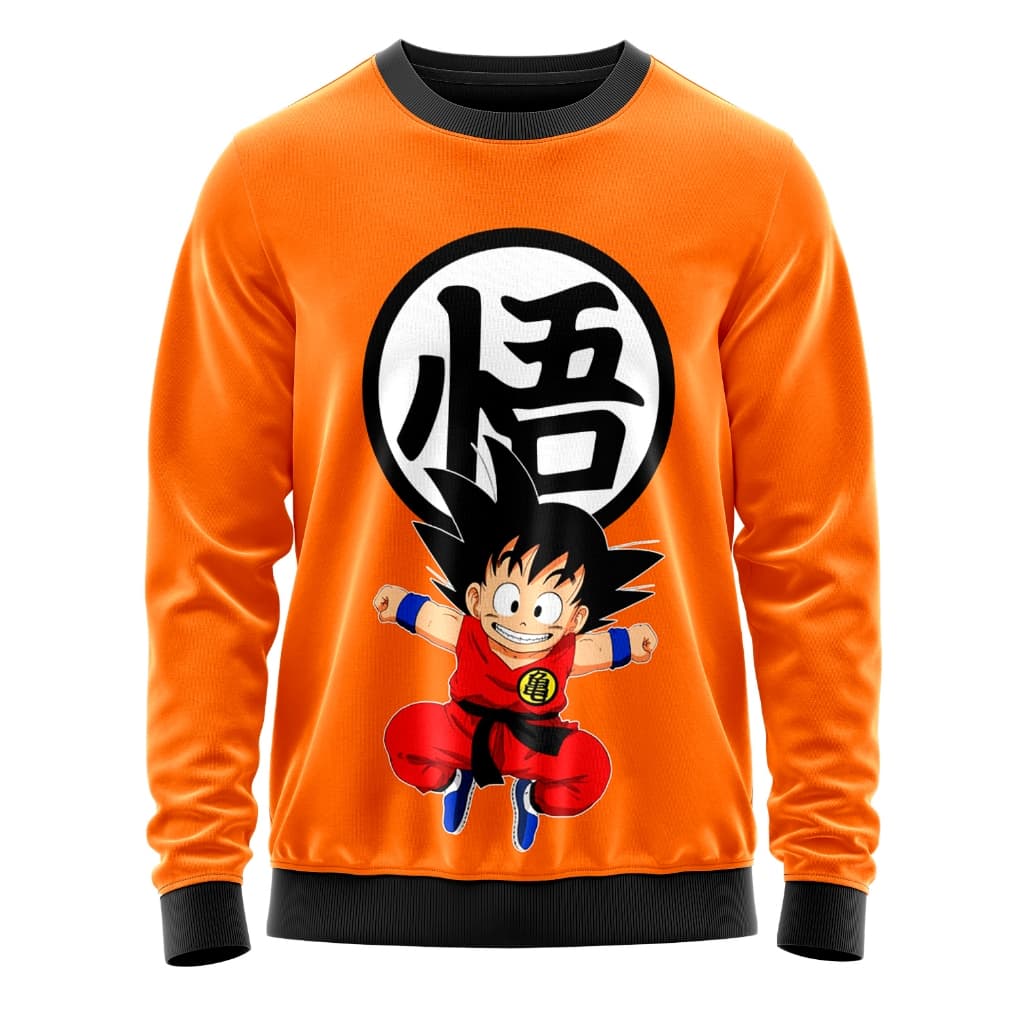 Blusa de Moletom Gola Careca Adulto Mangá Goku