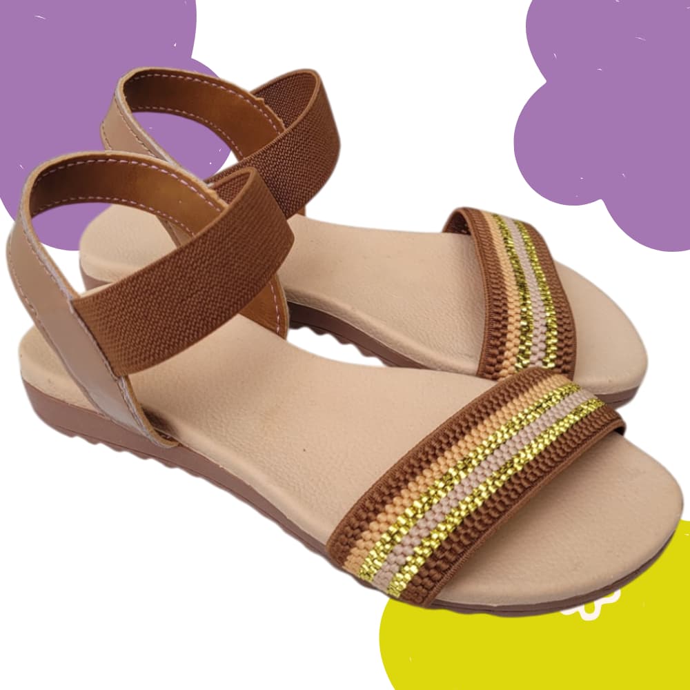 Sandália Infantil Menina Elásticos Favo De Mel Calce Fácil Rasteirinha Super Confortável Feminina