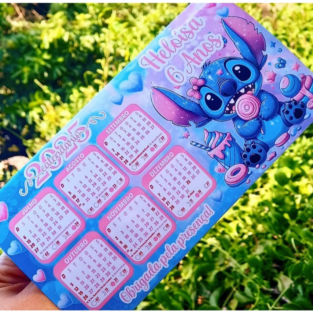 Calendários de mesa personalizados - Personalizados festa - Centro de mesa lembrancinhas