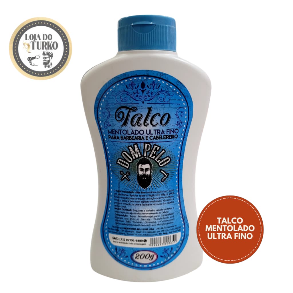 TALCO MENTOLADO REFRESCANTE - ALIVIA COCEIRAS, ANTISSEPITICA, ALIVIA IRRITACOES