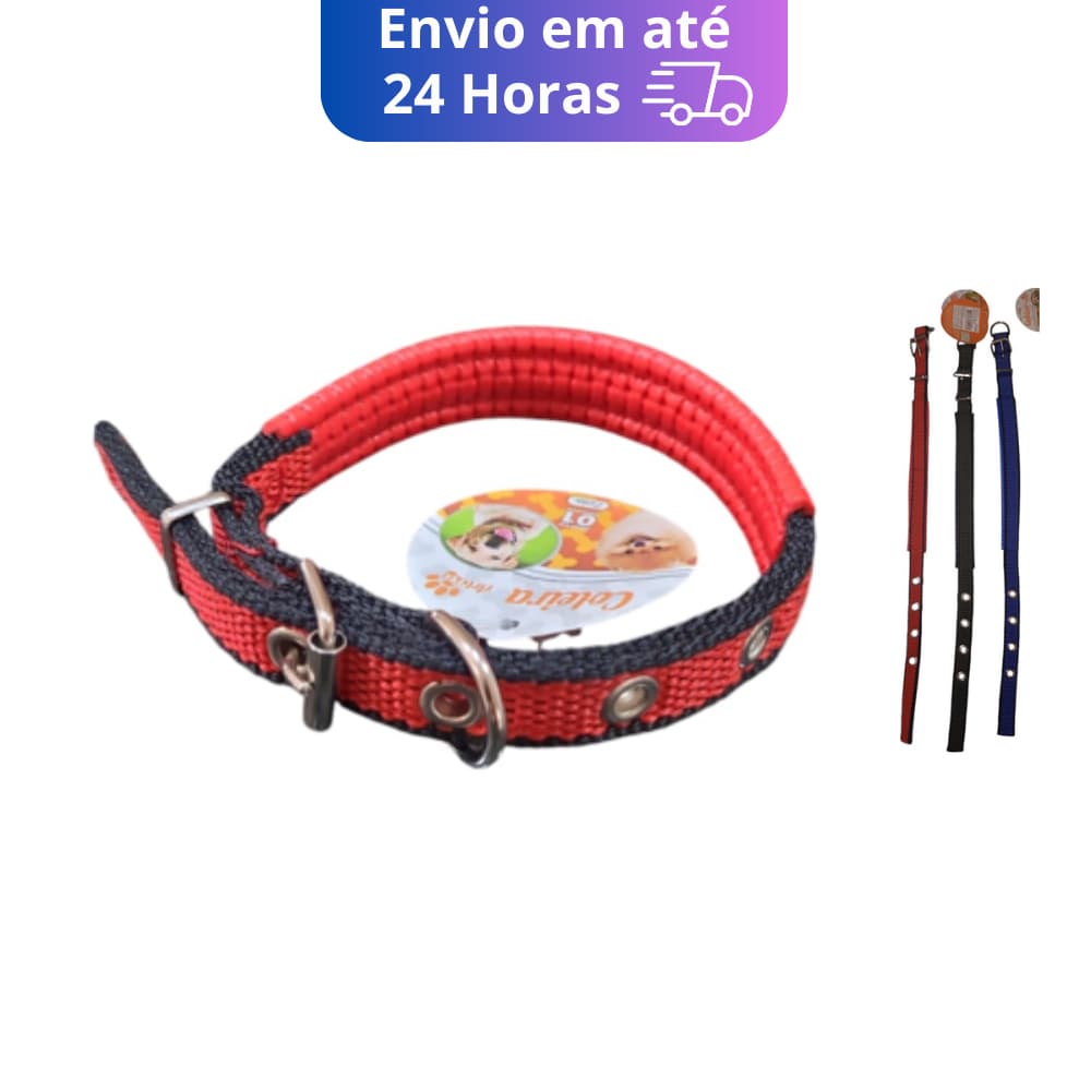 Coleira Pet Ajustável Resistente Para Cachorro Gato Pequeno Porte