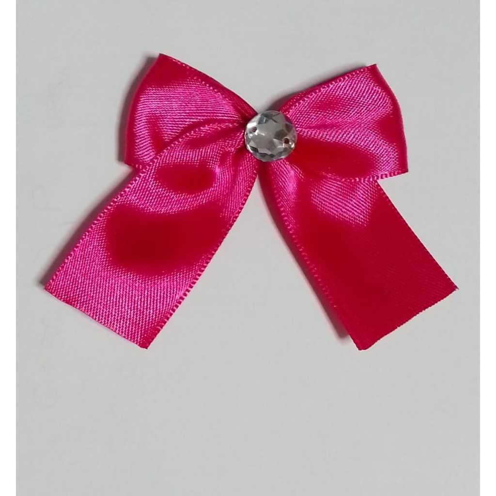 laço (5cm - fita 22mm) para lembrancinhas, com CHATON - kit 10 unidades