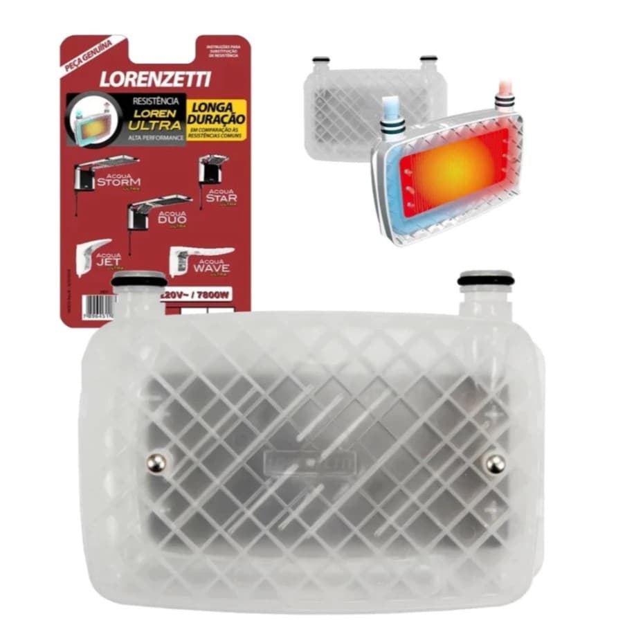 Resistência Chuveiro Ducha Acqua Duo Ultra 220v 7800W Lorenzetti