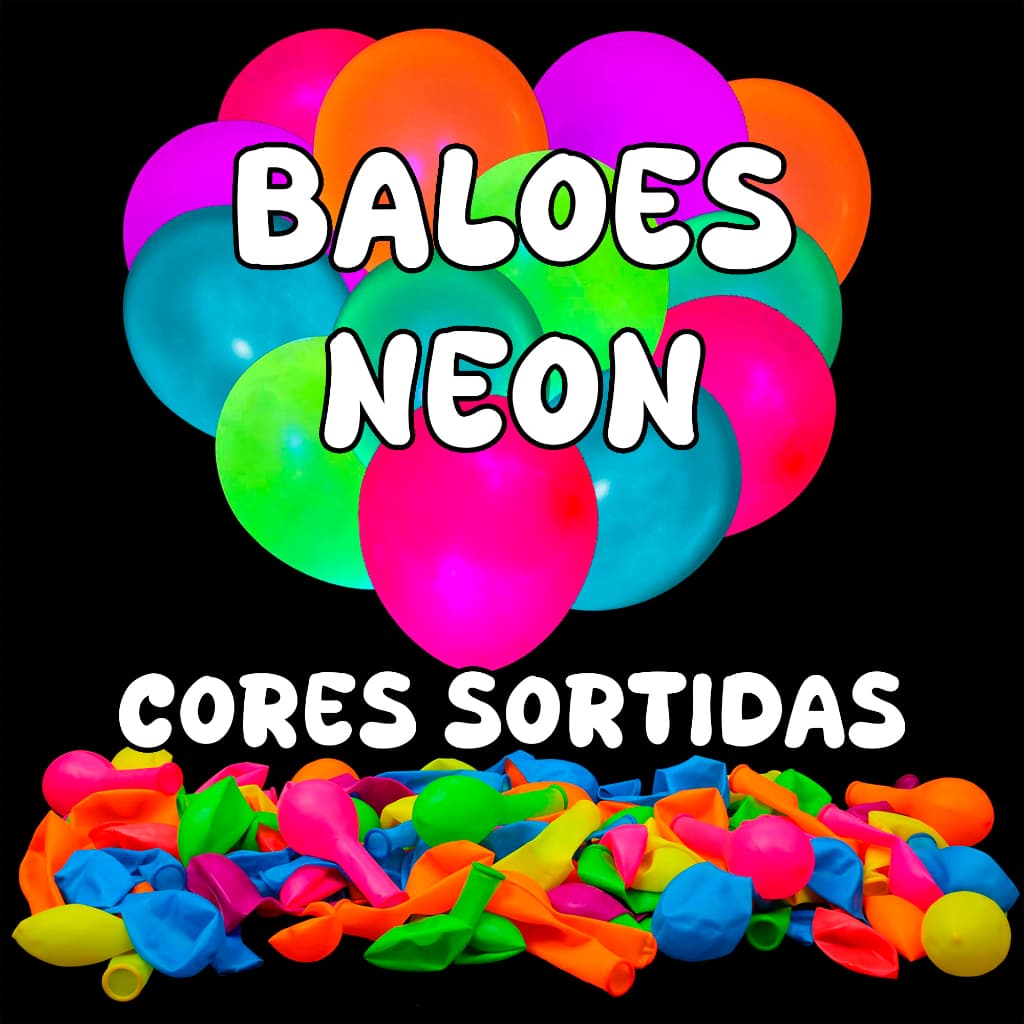 Balões Neon Fluorescentes UV ✨ Brilho Incrível na Luz Negra!