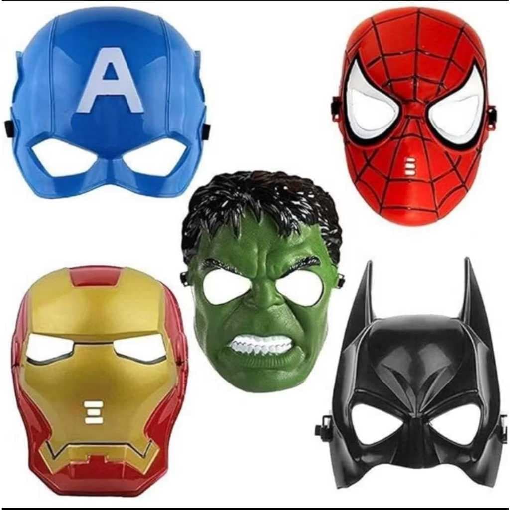 Máscara Super Herói Plástico Infantil Festa .Máscara Festa Cosplay Fantasia de Carnaval Super Herói
