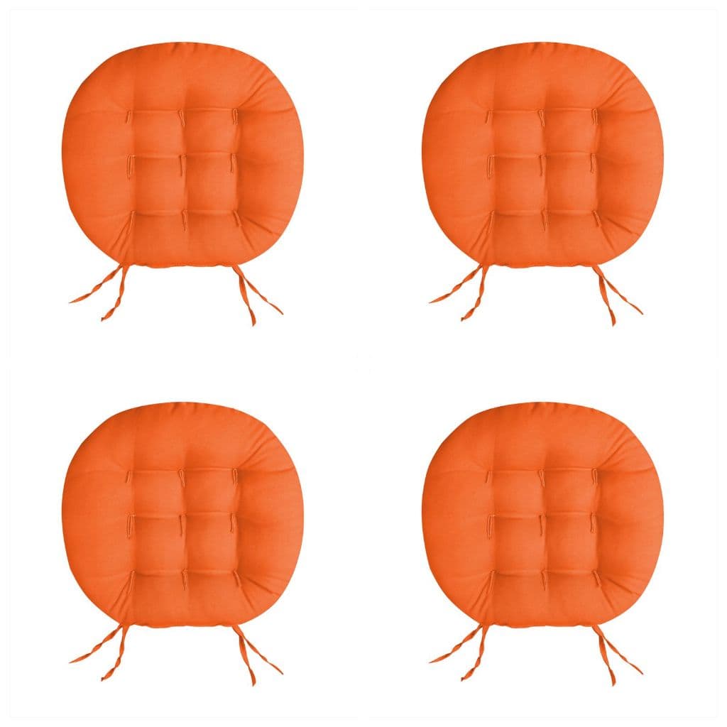 Kit 4 Futon Redonda 9 Furos Assento De Cadeira 40x40 cm