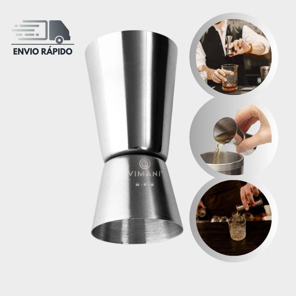 Dosador Duplo Inox 60ml E 30ml Uso Profissional Para Bebidas Drinks Dois Medidores Bartender
