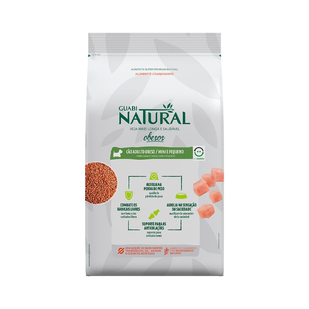 Ração Guabi Natural Cães Obesos Mini e Pequeno 10,1kg