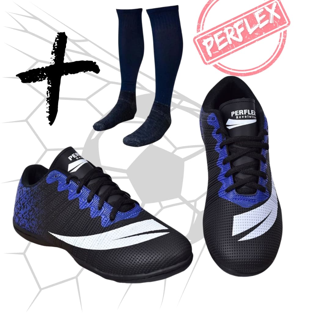 Chuteira FUTSAL Quadra Adulto Infantil  com MEIÃO Colada e Costurada Promoção