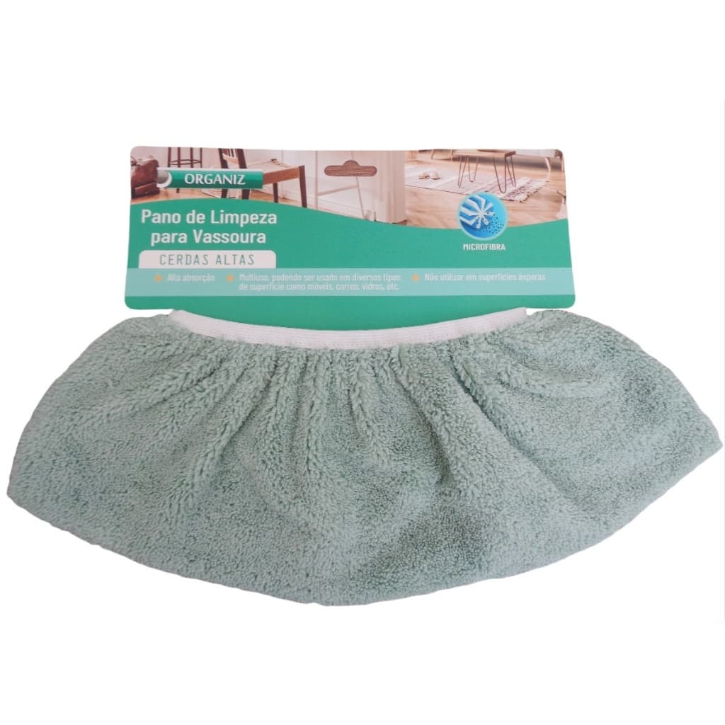 Saco Pano de Chão Para Vassoura e Rodo Limpeza Microfibra Reutilizável Kehome