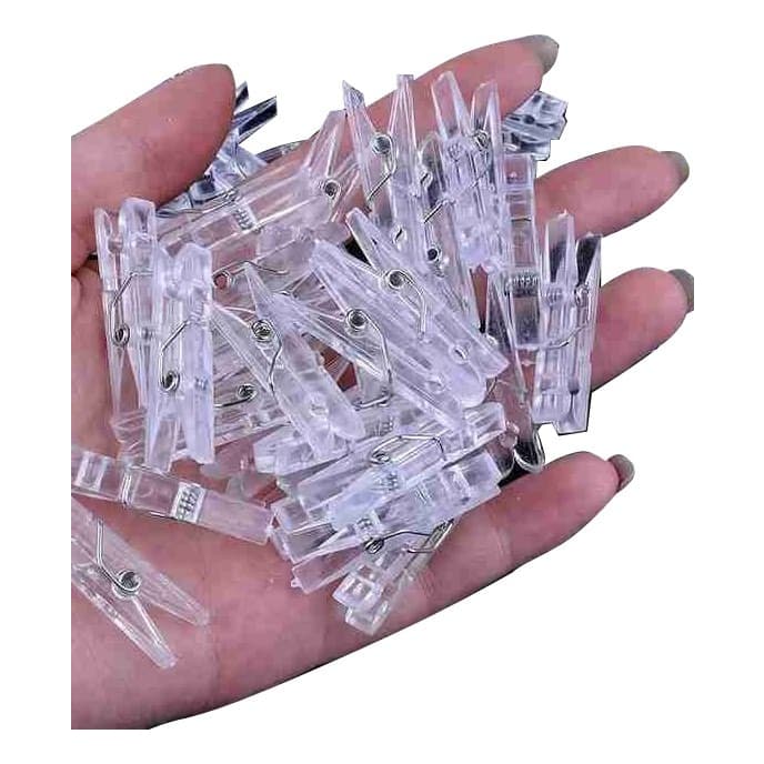 Kit 200/100/50 Mini Prendedor Pregador 2,5cm Colorido e Acrílico 3cm Plástico Acrilico Fotos Mural