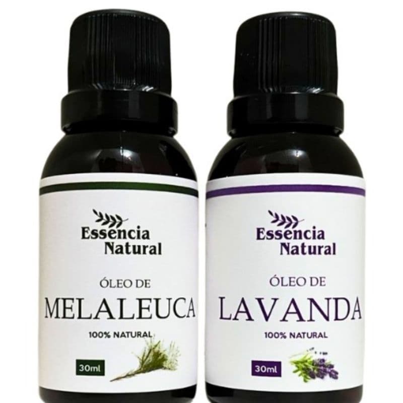 kit 2/uni 1 óleo lavanda e 1 melaleuca essência natural