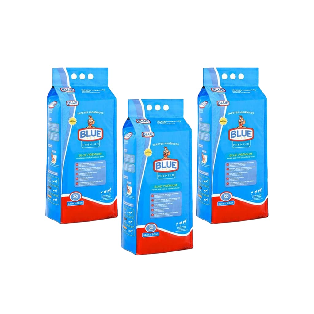Kit Tapete Higiênico Blue Premium 82x60cm
