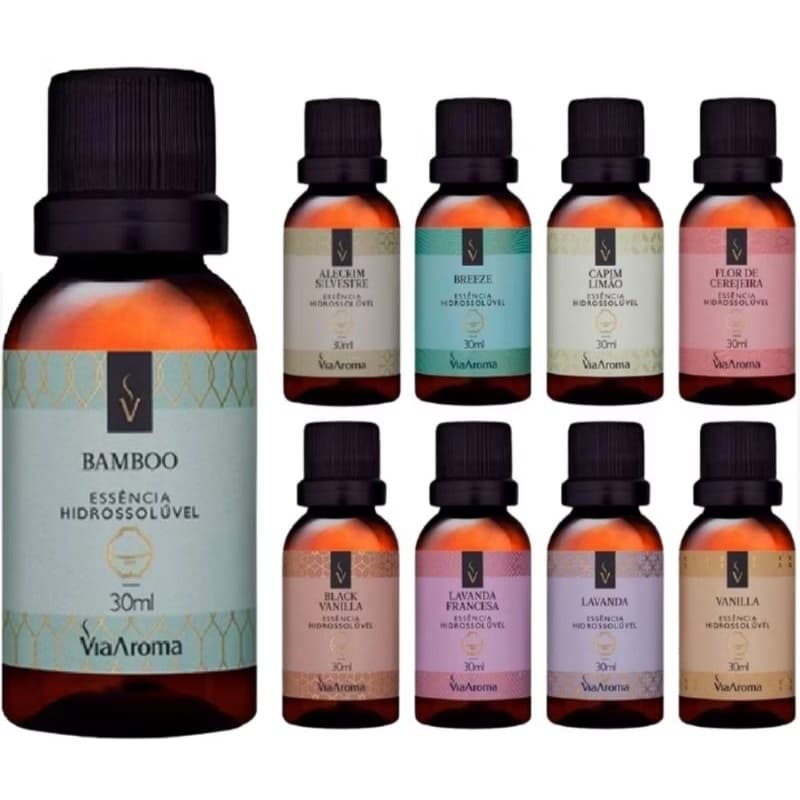 Essência Hidrossolúvel 30ml Via Aroma- Base de água p Aromatizador-Difusor-Umidificador Ultrassônico