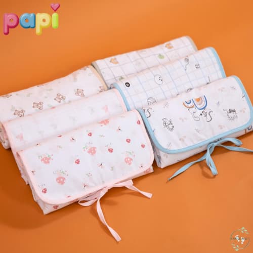 Trocador e Porta Fraldas Portátil Papi Baby 66X37cm Dobrável Bebê