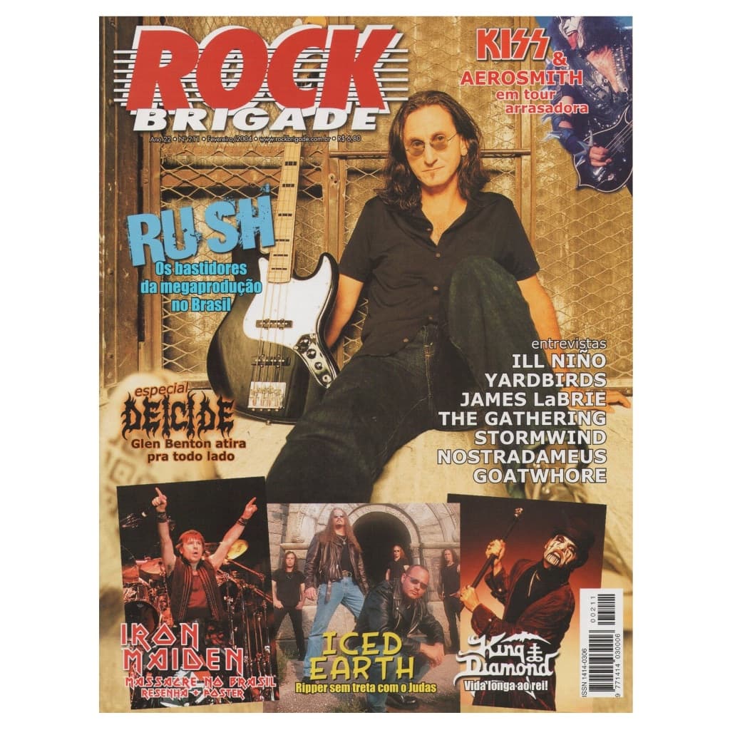Revista Rock Brigade 211 - Rush Kiss King Diamond Iron Maiden Deicide Aerosmith
