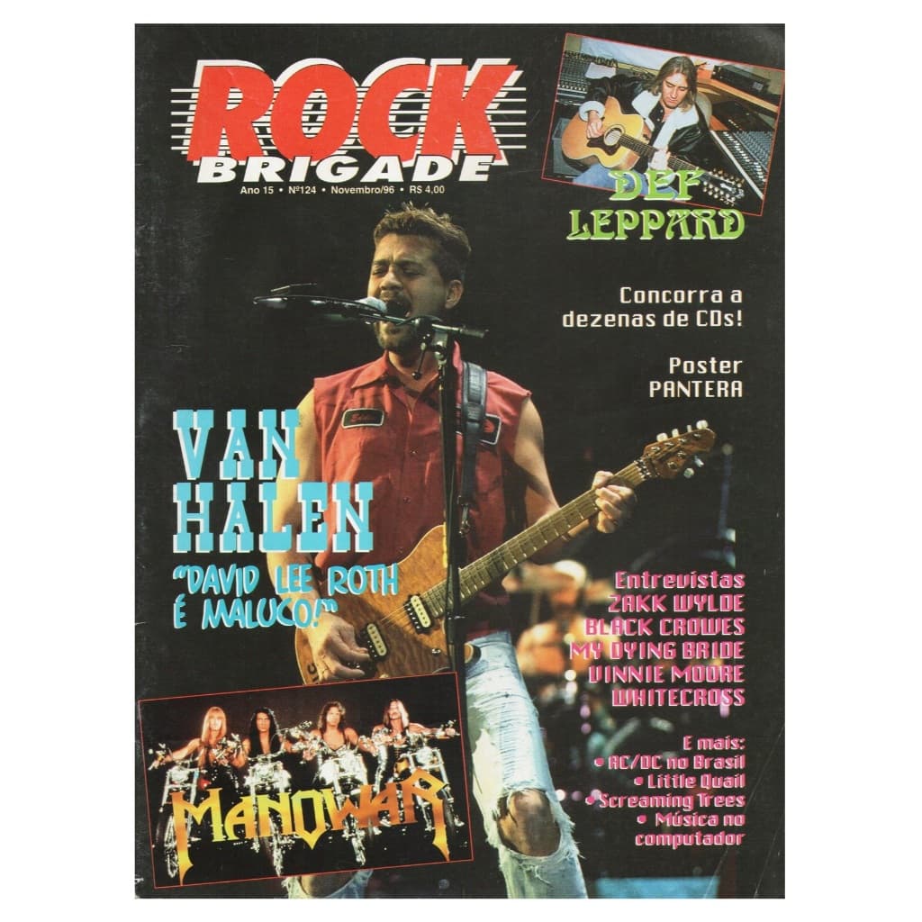 Revista Rock Brigade 124 - Van Halen Def Leppard Pantera Manowar Zakk Wylde