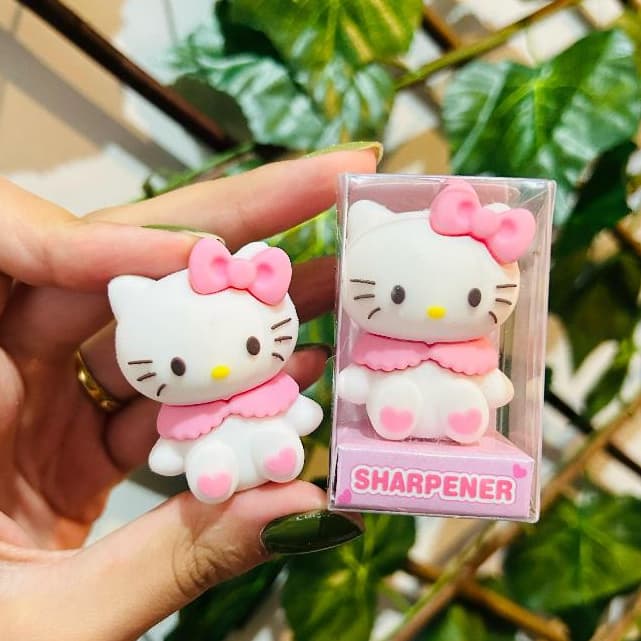 Apontador da Hello Kitty Desenho Animado Filme Kuromi Kawaii Papelaria Fofa Material Escolar