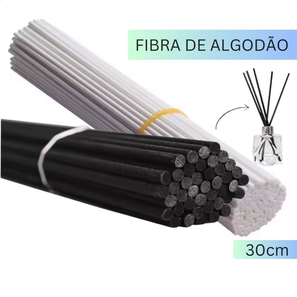 Kit Varetas para Difusor Aromatizador Fibra 3mm x 30cm