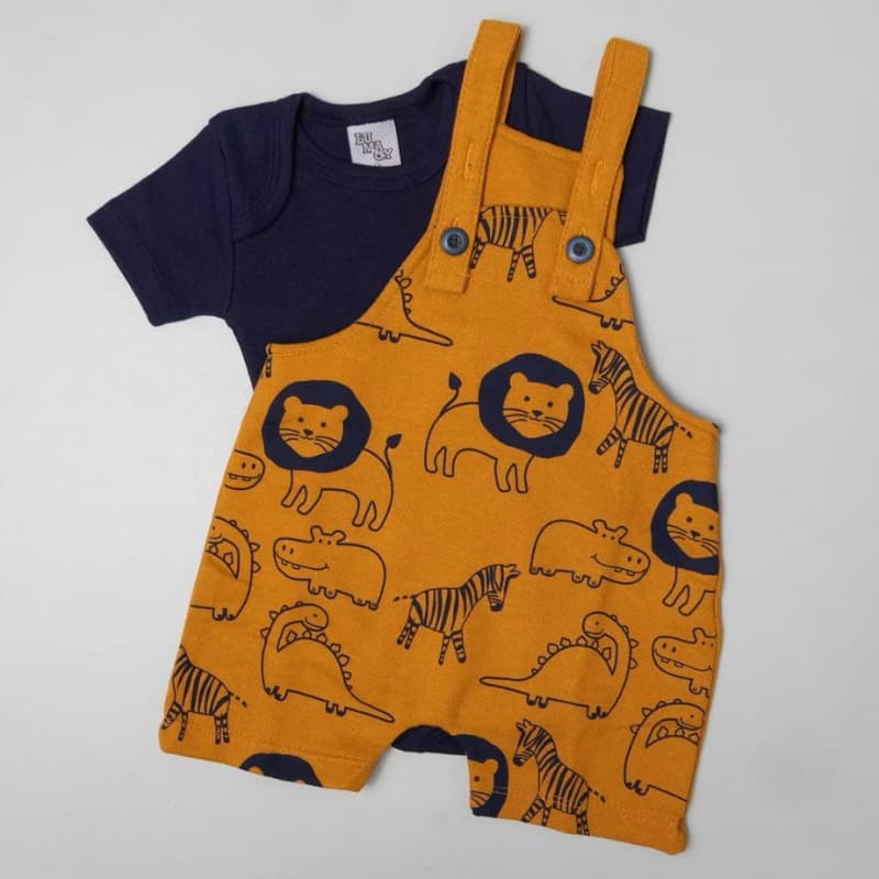 Conjunto Jardineira e body  Bebê menino Natal