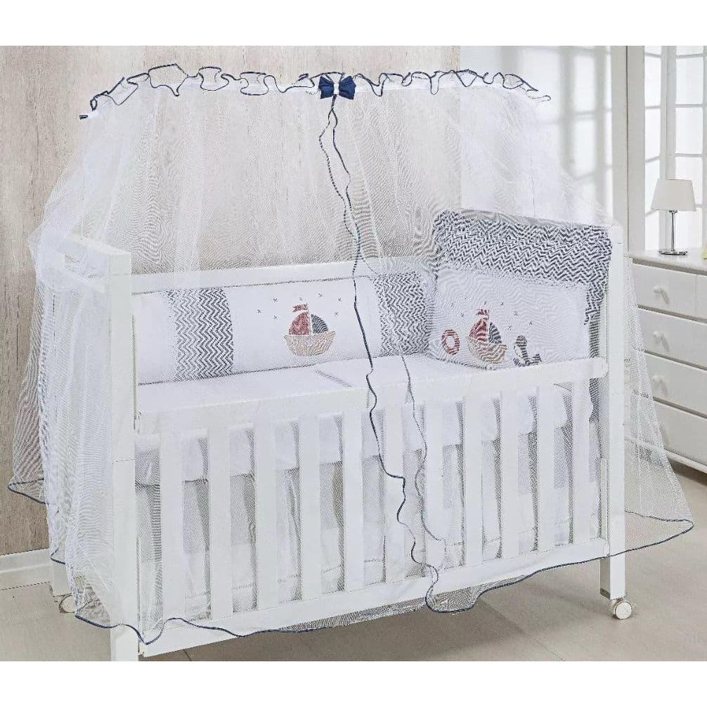 Mosquiteiro para Berço Padrão Americano e Nacional Tela Mosqueteira Tule Bebe Cortinado Rede Protetora