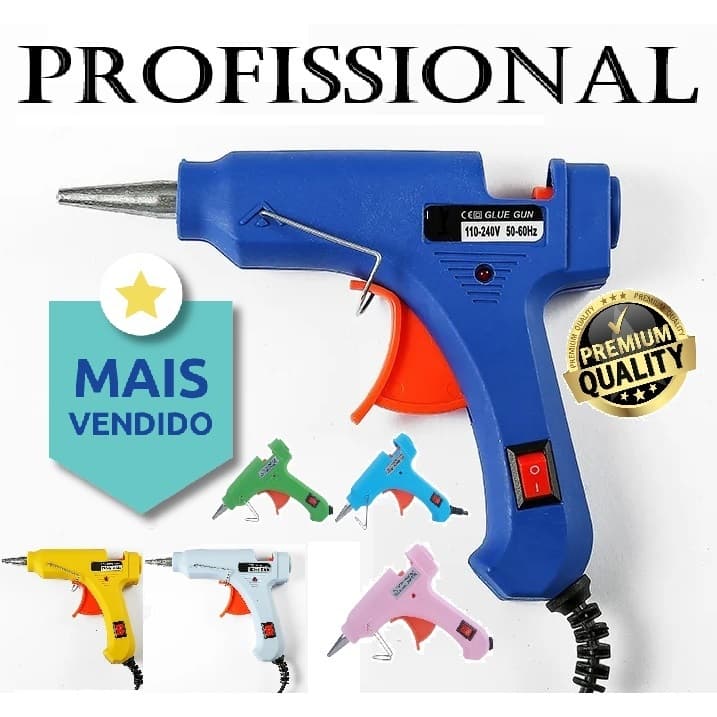 Pistola De Cola Quente 30w On Off bico fino BIVOLT