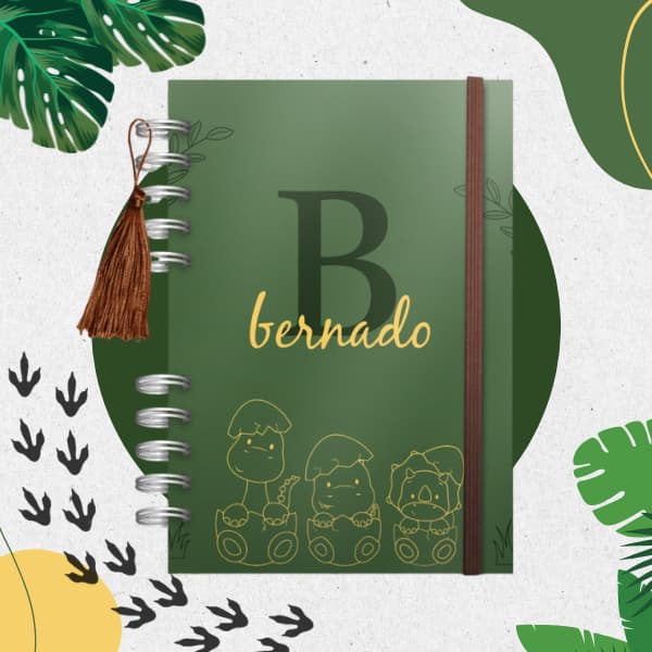 Caderneta de Saúde - Dinossauro Luxo Baby - Personalizada