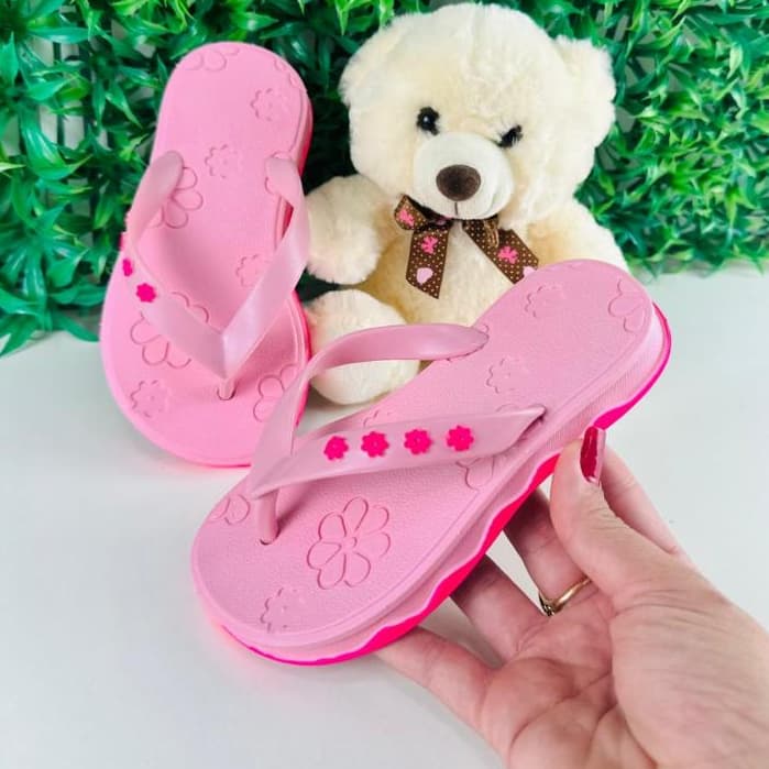 Chinelo Sandália Infantil Feminino Florzinha 25 ao 32