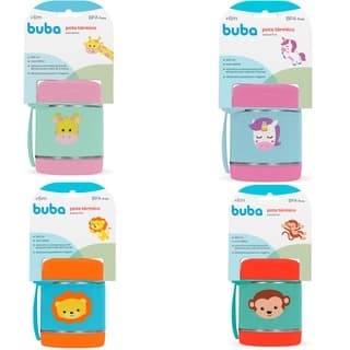 Pote Térmico Com Garfinho Animal Fun +6 Meses 320ml Da Buba