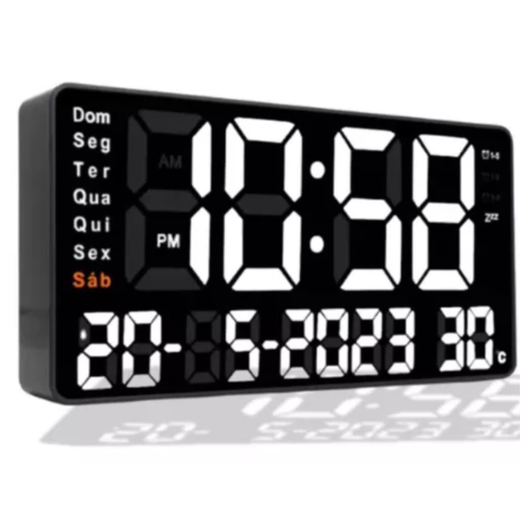 Relógio de Parede Digital Moderno Para Cozinha Sala Academia Escola Quarto